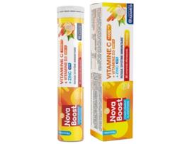 Vitamina C 1000 Mg Vitamina D3 1000 UI Zinco 10 Mg 20 Comprimidos Efervescentes NOVA BOOST