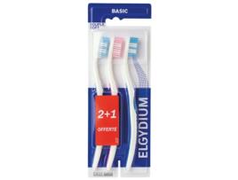 Escova de dentes macia pacote básico de 2 1 oferecido ELGYDIUM
