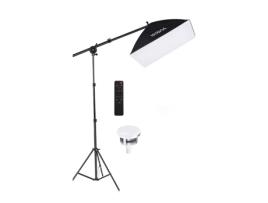 Softbox Extensível em Altura Luz Led Bicolor Comando ANDOER