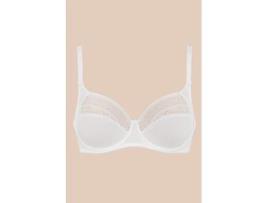Soutien de Mulher GAIA Soft Underwear Lingerie Side Stays Branco (90E)