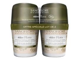 Flora Roll-On Bio Desodorante Conjunto de 2 X 50 Ml 48H SANOFLORE