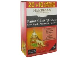 Panax Ginseng Ca Meyer Geléia Real Vitamina C Acerola 20 Frascos 10 Frascos para Presente HERBESAN