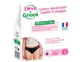 Calcinha Menstrual Lavável Preta Fluxo Normal Tamanho: M 40 LOVE & GREEN