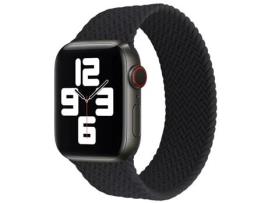 Bracelete Solo Nylon para Apple Watch Series 7 41Mm Pulso:142-152Mm Preto GIFT4ME