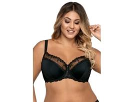Soutien de Mulher AVA Armação Lingerie Bordado Semi Almofadado Preto (85E)