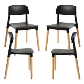 Presentes Miguel - Pack 4 Cadeiras Estin - Preto