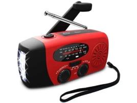 Rádio Manual Multifuncional com Manivela Solar Alimentado Por Dínamo Am/Fm/Noaa Rádio Meteorológico Use Lanterna Led de Emergência Banco de Energia