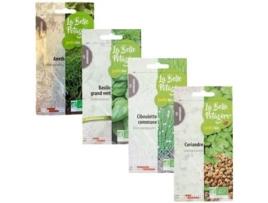 4 Sacos de Sementes para Semear LA BELLE POTAGÍRE Coentro, Cebolinha, Manjericão, Endro