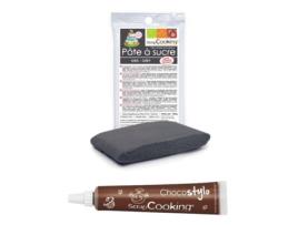 Caneta Chocolate + Pasta de Açúcar Cinza 100 gScrapcooking