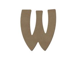 Letra maiúscula W em madeira MDF para decorar - 8 cm Gomille
