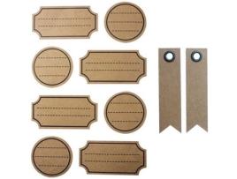 Adesivos + Etiquetas GRAINE CRÉATIVE Kraft com Ponteado
