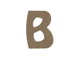 Letra maiúscula B em madeira MDF para decorar - 8 cm Gomille
