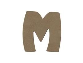 Letra maiúscula M em madeira MDF para decorar - 8 cm Gomille