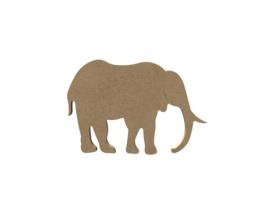 Elefante em madeira MDF para decorar - 15 cm Gomille