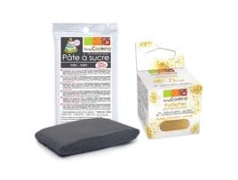 Pasta de Açúcar Cinza 100 g+ Flocos Dourados Scrapcooking