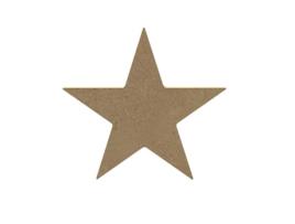 Estrela de Hollywood em madeira MDF para decorar - 15 cm Gomille