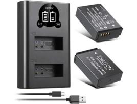 Kit 2 Baterias Carregador Duplo Lp-E12 para Canon ENEGON