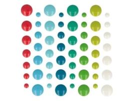 64 cuentas adhesivas de esmalte - Folk