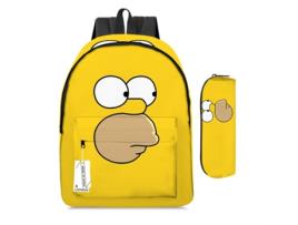 Mochila KOHREE Estudantil Os Simpsons Conjunto de Duas Peças
