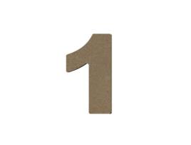 Número 1 em madeira MDF para decorar - 8 cm Gomille