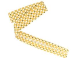 Costura Viés ALGODÃO ARTESANAL (3 M x 20 Mm - Cruzes Amarelas)