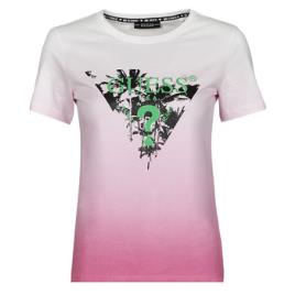 Guess  T-Shirt mangas curtas SS CN PALMS TEE  Rosa Disponível em tamanho para senhora. S,M,L,XL,XS.Mulher > Roupas > Camiseta 