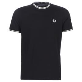 Fred Perry  T-Shirt mangas curtas TWIN TIPPED T-SHIRT  Preto Disponível em tamanho para homem. S,M,L,XL,XS.Homem > Roupas > Camiseta 