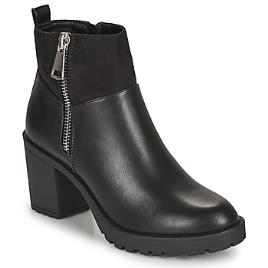 Only  Botins BARBARA-6 PU HEELED ZIP BOOT  Preto Disponível em tamanho para senhora. 39,40,41.Mulher > Sapatos > Botins 