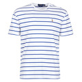 Polo Ralph Lauren  T-Shirt mangas curtas T-SHIRT AJUSTE COL ROND RAYE EN PIMA COTON LOGO PONY PLAYER MULT  Branco Disponível em tamanho para homem. XXL,L,XL.Homem > Roupas > Camiseta