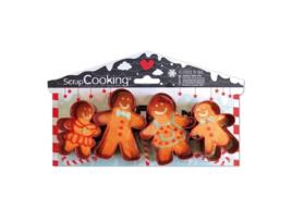 4 Cortadores de Biscoito Gingerbread Scrapcooking