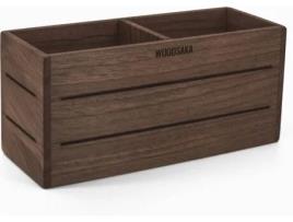 Porta-Lápis WOODSAKA 3 Line Nogueira (2 Compartimentos - Madeira)