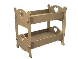 Beliches de boneca em madeira MDF para decorar - 47 x 31 cm Gomille