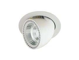 Projetor Led de Encastrar Delta em Alumínio Branco Acetinado e Refletor Prateado 20W 4000K com Cabeça Extraível e Ajustável