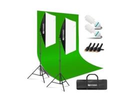Kit 2 Soft Boxes Iluminação Fotografia e Vídeo Fundo Chroma FOTOGRAFI