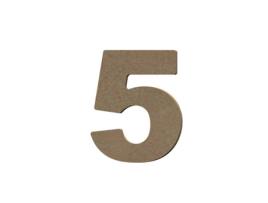 Número 5 em madeira MDF para decorar - 8 cm Gomille