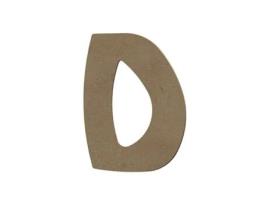 D maiúsculo em madeira MDF para decorar - 8 cm Gomille
