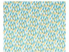 Tela de Algodão CRAFTY COTTON  (55 x 45 cm - Llamas Laranjas e Azuis)