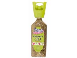 Tinta Multisuperfície 3D Glitter Dourado Diam'S