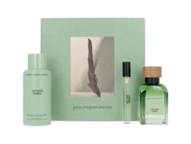 ESTUCHE VETIVER TERRA FOR HIM   EAU DE PARFUM   120 ML VAPORIAZDOR + DESODORANTE   150 ML VAPORIZADOR + 10 ML VAPORIZADOR