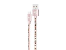 TELLUR Graffiti Data Cable Usb para Type-C 3A 1M Rosa