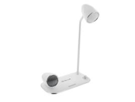 Carregador de Mesa Sem Fio TELLUR Nostalgia 15 W Alto-Falante Bluetooth 5 W Luminária de Mesa Branco