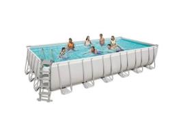 Piscina de Jardim Acima Do Solo 732X366X132 Cm com Bomba e Escada