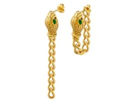 Brincos de Pingente Banhados a Ouro Power Moves
