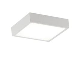 Plafon Led Quadrado Klio em Alumínio Branco 64,8W 3000K Luz Quente 40 cm