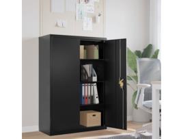 VIDAXL Arquivador 90X40X140 Cm Aço Preto