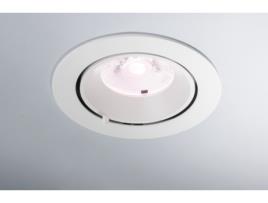 Led Delta Red Meat Embutido em Alumínio Branco Acetinado e Refletor Prateado com Cabeça Extraível e Ajustável 30W 30K Luz Quente