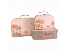 Set Of 3 Suitcases Jungle EGMONT TOYS (Idade minima recomendada: 3 anos)