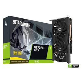 VGA ZOTAC GTX 1650 GDDR6,NV,GTX1650,GDDR6,4GB,128BIT,1HDMI+3DP,2 VENTILADORES (ZT-T16520S-10M) - ZT-T16520S-10M