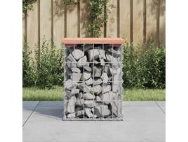 Banco Jardim Design Gabião 33X31X42 cm Madeira Douglas Maciça VIDAXL