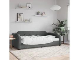 Sofá Cama VIDAXL Tecido Cinzento-escuro (90x190 cm)
